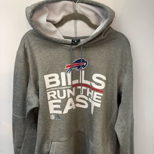 Nike Gray Buffalo Bills Crewneck Sweatshirt with Navy & Red Logo